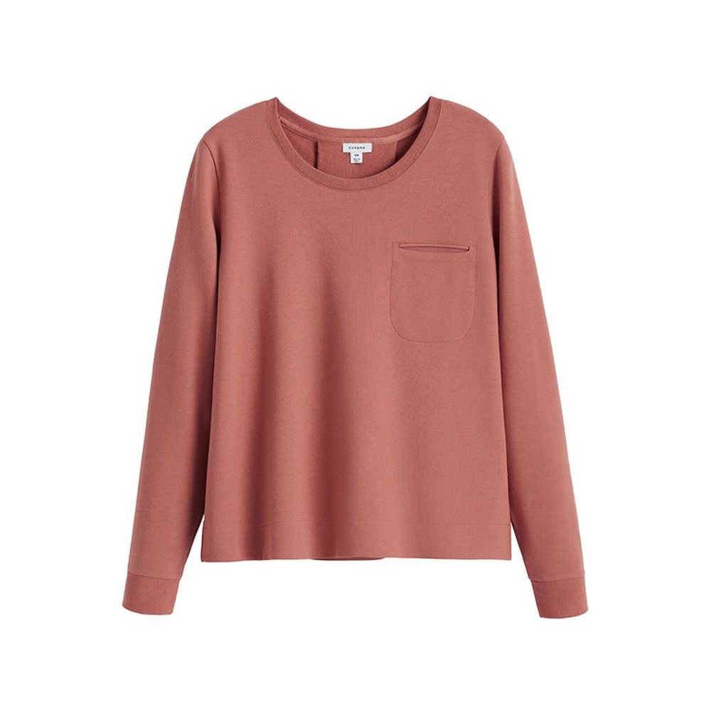 Cuyana French Terry Pleat-Back Sweatshirt
